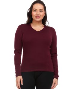 Women's Midweight Merino Wool V-Neck Sweater | 100% Merino Wool