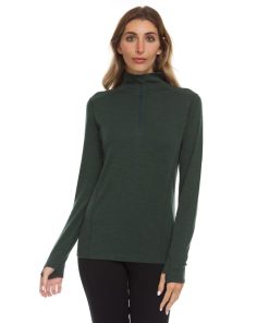 Midweight Women's Wool 1/4 Zip - 100% Merino Wool